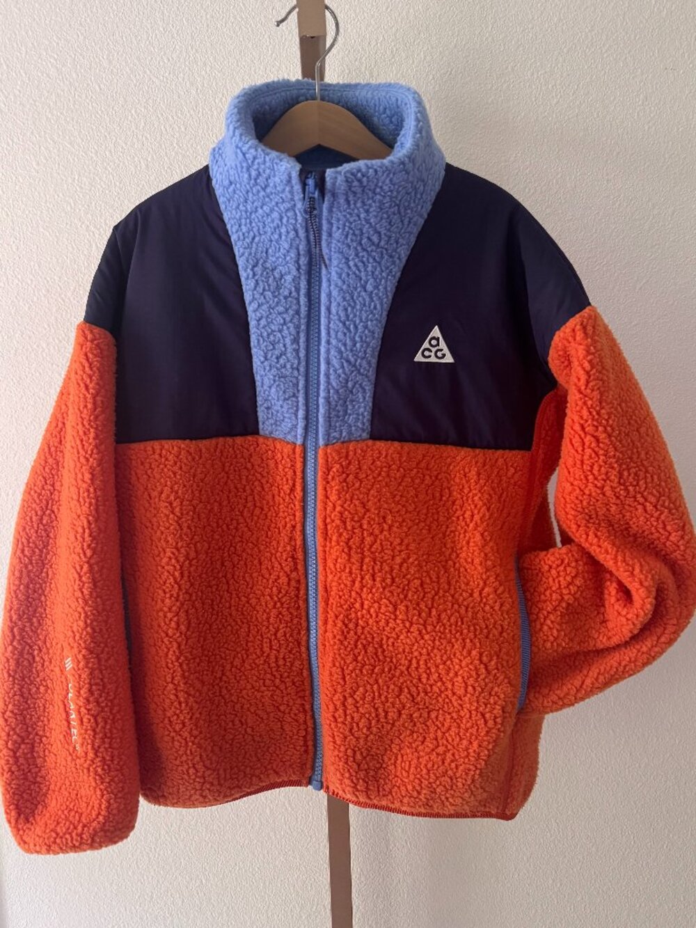 Nike ACG Kids Fleece Jacket Orange Navy Gorpcore Fall M